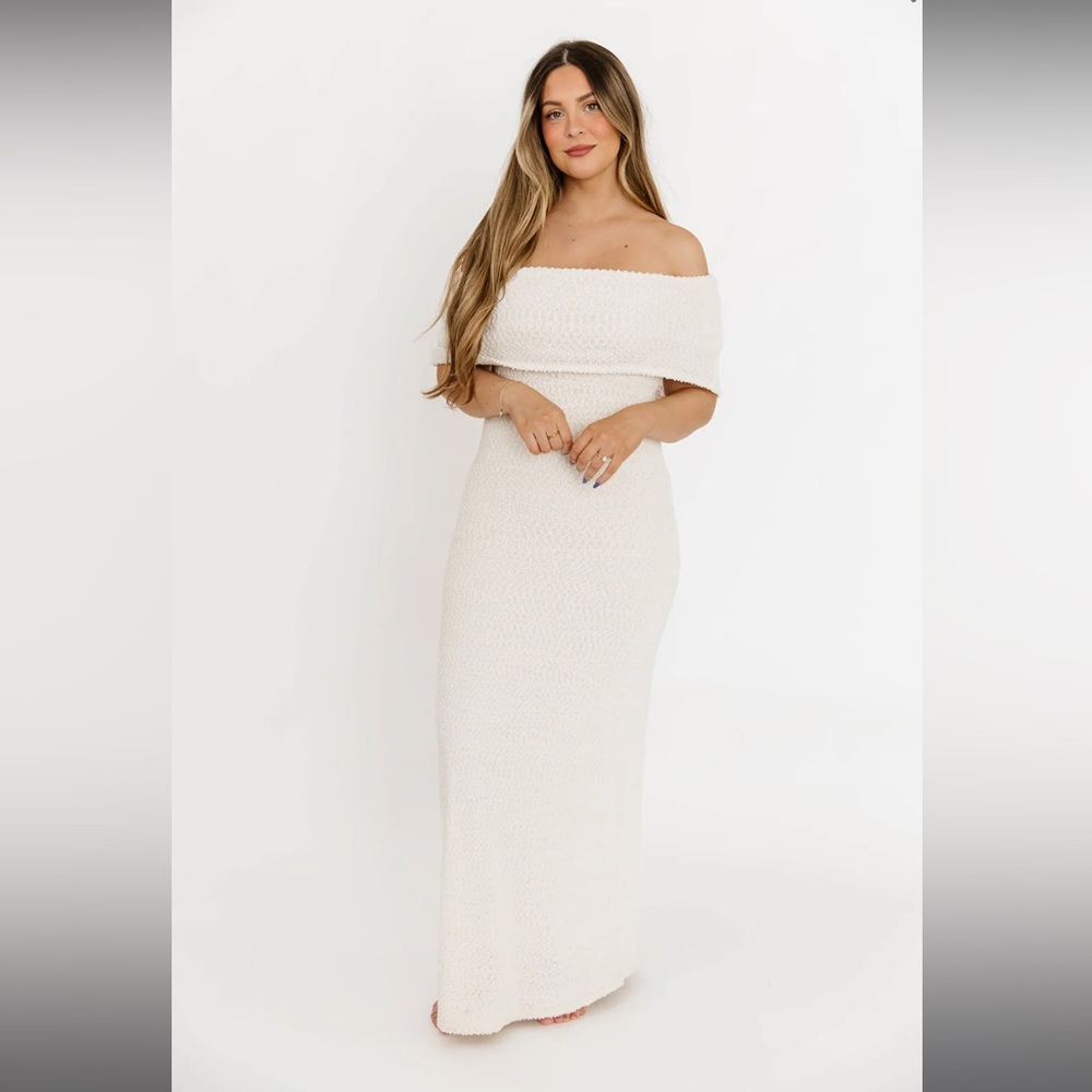 Worth Collective Brit Maxi Dress in Cream - Bump Friendly